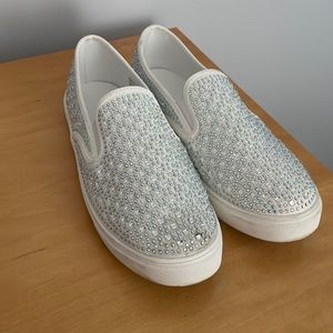 Slip on bedazzled shoes!